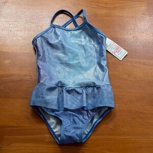 Ingear Shimmering Blue Kids One Piece Swimsuit